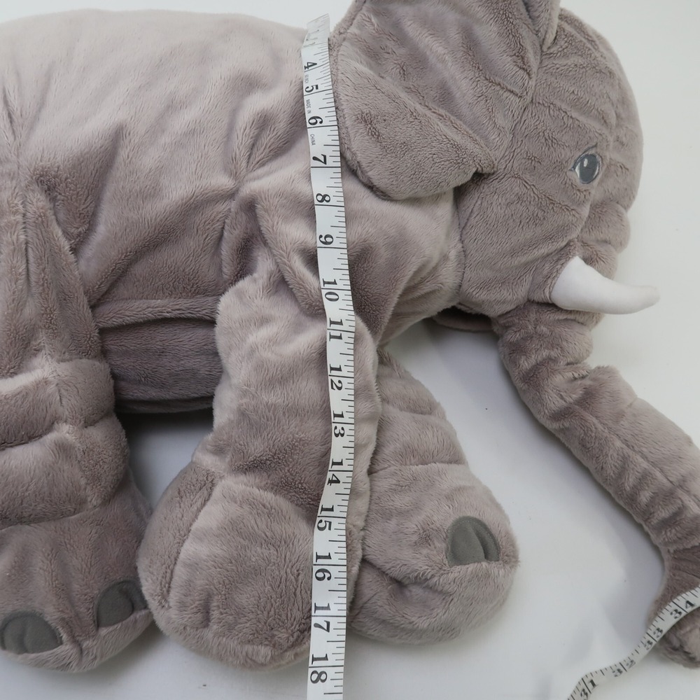 24" IKEA Big Plush Elephant Stuffed Animal Jungle Large Super Soft Gray Floppy - Picture 4 of 7